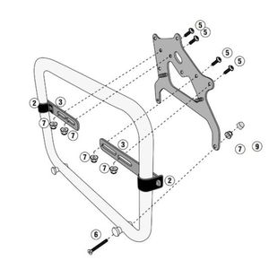 GIVI Specifieke montagekit voor toolbox S250, Motorspecifieke bagage, TL5108CAMKIT