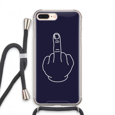 F**k U: iPhone 8 Plus Transparant Hoesje met koord