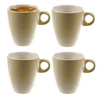 Cosy & trendy Koffiekopjes/bekers - 8x - beige - 190 ml - Keramiek - Glans finish
