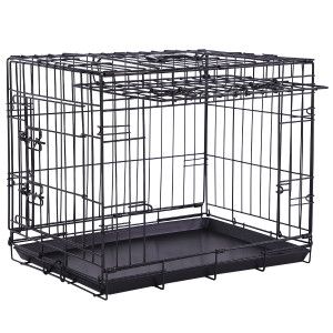 Brekz Bench zwart met schuifdeur voor de hond XL