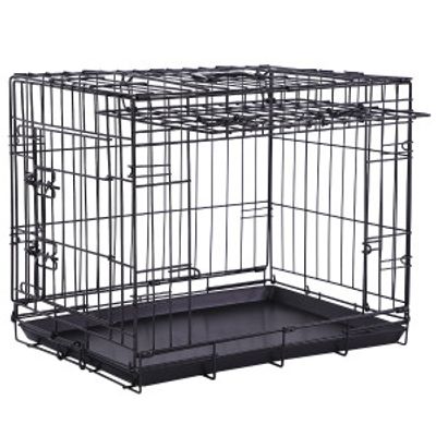 Brekz Bench zwart met schuifdeur voor de hond S