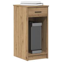 Computertorenstandaard met lade 35x45x77 cm artisanaal eiken