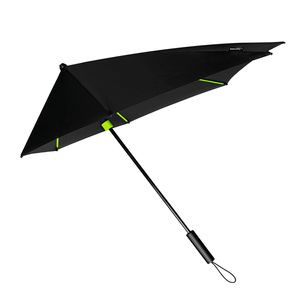 STORMaxi storm paraplu zwart met lime groen frame windproof 100 cm