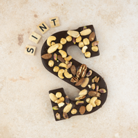 Chocoladeletter S Puur / Noten (225 gram)