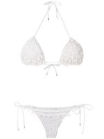 Amir Slama bikini à broderies - Blanc - thumbnail