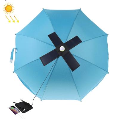 HAWEEL 28W opvouwbare paraplu top zonnepaneel lader met 5V 3A Max Dual USB-poorten ondersteuning QC 3.0/FCP/SCP/AFC/SFCP Protocol (zwart)
