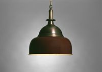 Nostalgische hanglamp antiek brons bordeaux rood 44cm 10051