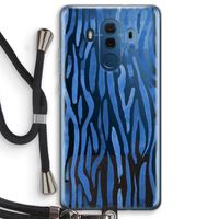 Blauwe nerven: Huawei Mate 10 Pro Transparant Hoesje met koord