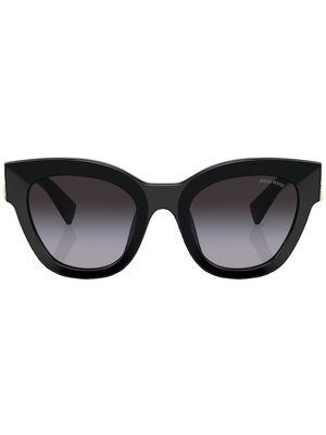 Miu Miu Eyewear lunettes de soleil à monture papillon - Noir