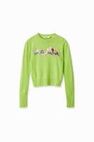 Trui met engelen - GREEN - XS