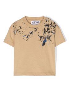 Moschino Kids t-shirt à imprimé taches de peinture - Tons neutres