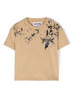 Moschino Kids t-shirt à imprimé taches de peinture - Tons neutres