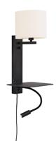 Wandlamp Florence - Wit/Zwart - 24x22x52cm
