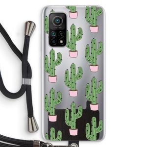 Cactus Lover: Xiaomi Mi 10T 5G Transparant Hoesje met koord