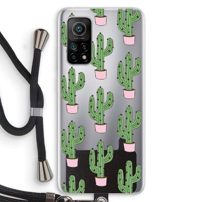 Cactus Lover: Xiaomi Mi 10T 5G Transparant Hoesje met koord
