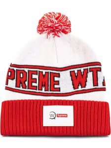 Supreme x WTAPS bonnet à patch logo - Blanc