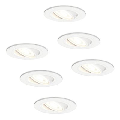 HOFTRONIC™ Set van 6 stuks dimbare LED inbouwspots Pittsburg met 5 Watt 4000K spot kantelbaar