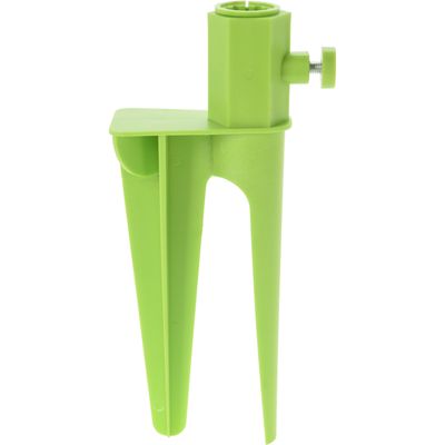 Parasolboor met dubbele spies - groen - kunststof - parasolharing/parasolhouder