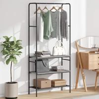 Kledingrek met planken Grijs sonoma 77 x 30 x 171 cm