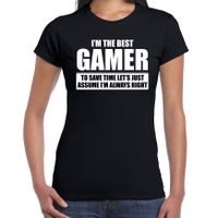 I'm the best gamer t-shirt zwart dames - De beste gamer cadeau 2XL  -
