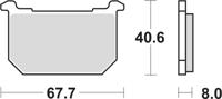 TRW Brake pad mcb 515 organic standard