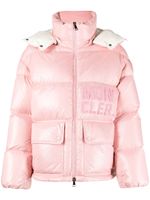 Moncler logo-appliqué padded jacket - Rose