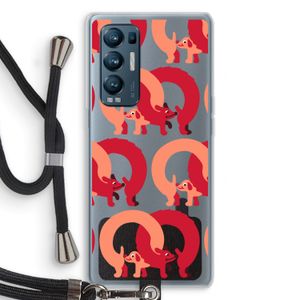 Dogs: Oppo Find X3 Neo Transparant Hoesje met koord