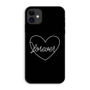 Forever heart black: iPhone 11 Tough Case