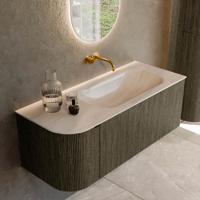 Badmeubel Mondiaz Kurve-Dlux | 115 cm | Meubelkleur Shadow | Wastafelkleur Meli | Solid surface | Wasbak rechter zijde spoelbak | Zonder kraangat(en) Badmeubel Mondiaz Kurve-Dlux | 115 cm | Meubelkleur Shadow | Wastafelkleur Meli | Solid surface | Wasbak rechter zijde spoelbak | Zonder kraangat(en)