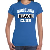 Barcelona beach club zomer t-shirt blauw voor dames - thumbnail