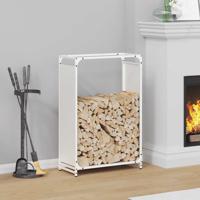 Brandhoutrek 60x28x90 cm koudgewalst staal wit