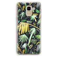 Tropical Palms Dark: Samsung Galaxy J6 (2018) Transparant Hoesje