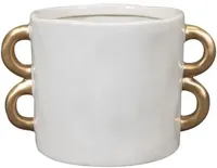 TS Collection bloempot bianca keramiek 14x13cm ivoor