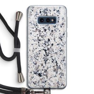 Gespikkelde marmer: Samsung Galaxy S10e Transparant Hoesje met koord