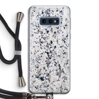 Gespikkelde marmer: Samsung Galaxy S10e Transparant Hoesje met koord