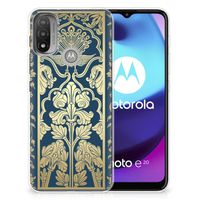 Motorola Moto E20 | E40 TPU Case Beige Flowers - thumbnail