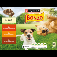 BONZO Pouch in Saus Lam en wortels 12x85g bij Jumbo