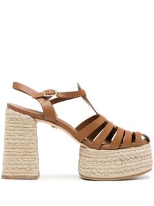 Dee Ocleppo espadrilles Tulum 120 mm en cuir - Tons neutres