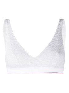 Alexander Wang brassière à logo en jacquard - Gris