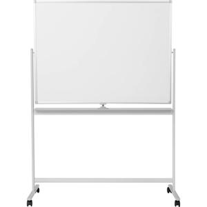 SpeaKa Professional Whiteboard SP-WB-312 (b x h) 1200 mm x 800 mm Wit Horizontaalformaat, Aan beide zijden te gebruiken, Incl. wielen, Incl. opbergbakje