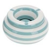 Stormasbak - Lichtblauw met wit - gestreept - keramiek - 11 x 6 cm Stormasbak - Lichtblauw met wit - gestreept - keramiek - 11 x 6 cm