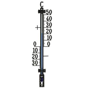 TFA Buiten Thermometer - analoog - kunststof - zwart - 42 x 10 cm