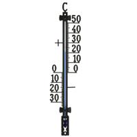 TFA Buiten Thermometer - analoog - kunststof - zwart - 42 x 10 cm