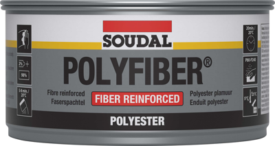 Soudal Polyfiber | Polyesterplamuur | 500 gr | Grijs | 30102 - 103432