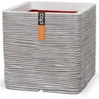 Capi nature rib nl kunststof plantenbak 40x40x40 cm ivoor
