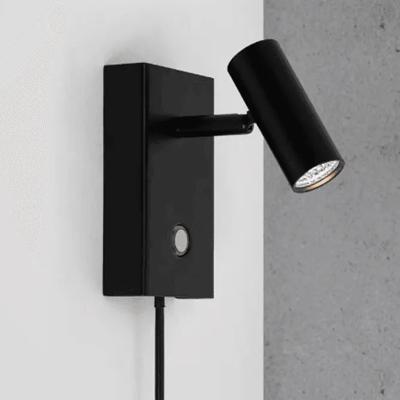 Wandlamp leeslamp zwart verstelbaar &apos;Omari&apos; moodmaker met schakelaar stekker
