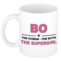 Bo cadeau mok - Woman Myth Supergirl - naam koffiemok - 300 ml - collega - moederdag