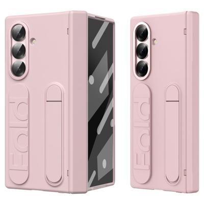 Lunso Samsung Galaxy Z Fold 7 backcover hoes met Kickstand & Polsband - Roze