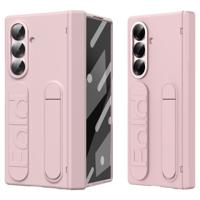 Lunso Samsung Galaxy Z Fold 7 backcover hoes met Kickstand & Polsband - Roze Lunso Samsung Galaxy Z Fold 7 backcover hoes met Kickstand & Polsband - Roze