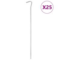 VidaXL Tentharingen 25 st ø7 mm 30 cm gegalvaniseerd staal